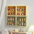 White Display Storage Case With Lid Wall Mounted Collection Display Case for Legos Mini Funko Pop