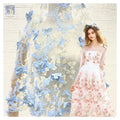 Wholesale Price 3D Flower Lace Fabric Butterfly Embroidery Net Fabric China Dress Supplier