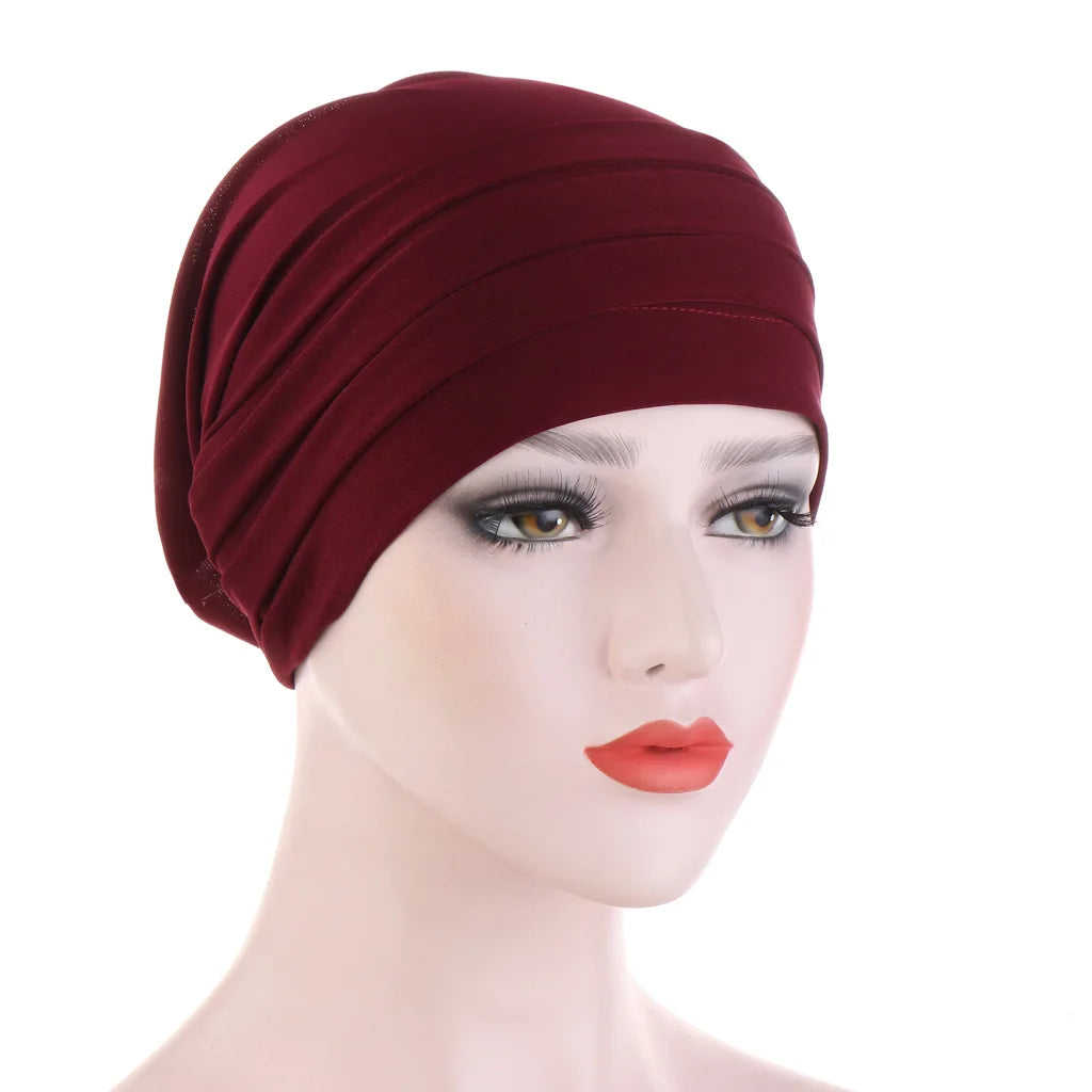 Crystal Hemp Head Cover Inner Muslim Inner Hijabs Underscarf Turban Women Under Scarf Tube Hat