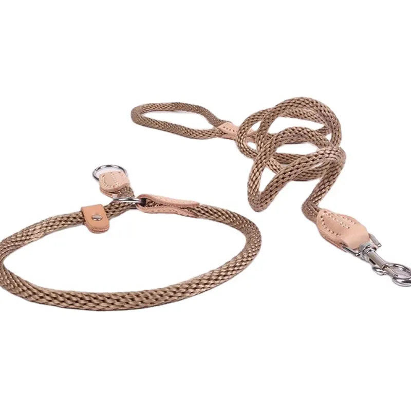 Maychan Heavy Duty Dog Rope with Comfortable Handle Detachable Nylon Braided Dog Training Slip Leash
