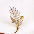 Wholesale Metal Ears of Paddy Wedding Gold Napkin Ring with Pearl