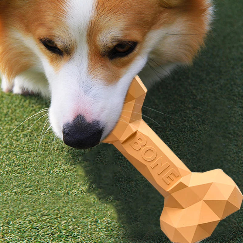 New Product Ideas Bone Shape Dog Toys Food Grade Nature Rubber Tpr Durable Pet Tooth Cleaning Interactive Dog Chew Toys