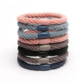 Cute Elastic Hair Bands for Women with Thick Hair Soft Curly Hair Accessories No Crease Nylon Ties Fabric Ponytail Holders