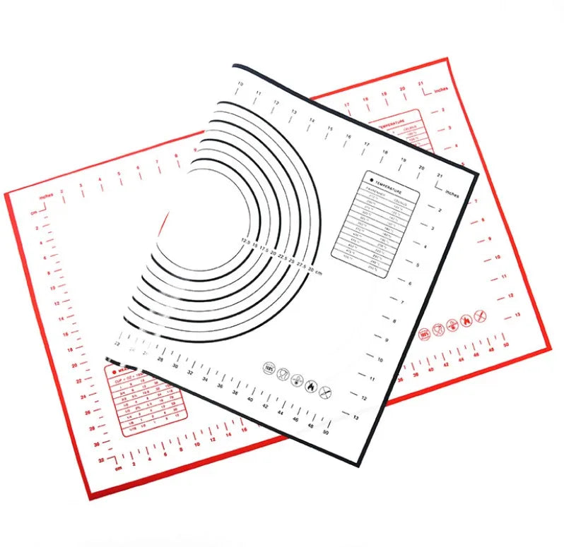 Extra Thick Non-Stick Silicone Pastry Mat with Measurement for Home Kitchen Dough Fondant Baking Mat