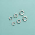 Minimalism 925 Sterling Silver Twist Hollow Round Spacers Beads for Jewelry Making Accessories Wholesale
