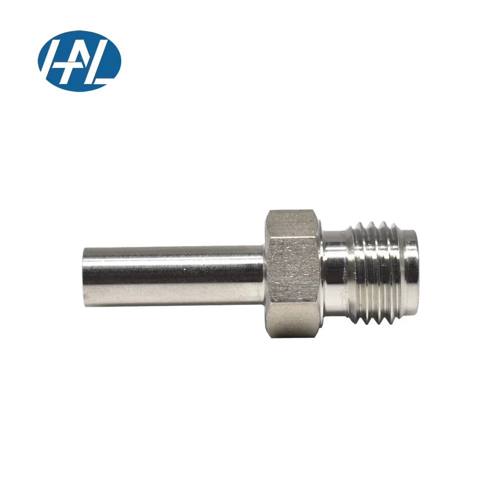 HAL-LOK Stainless Steel SS316L Polished Forged Compression Fittings Straight Connector Weld to Tube Adapter up to 3000psi