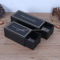 Custom Black Kraft Paper Luxury Sleep Eye Mask and Sunglasses Packaging Matt Lamination and Sponge Liner Gift Drawer Box