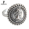 Fine Vintage Queen Rings for Women 925 Sterling Silver Fashion Mens Statement Adjustable Ring Designer Custom Jewelry Wholesale