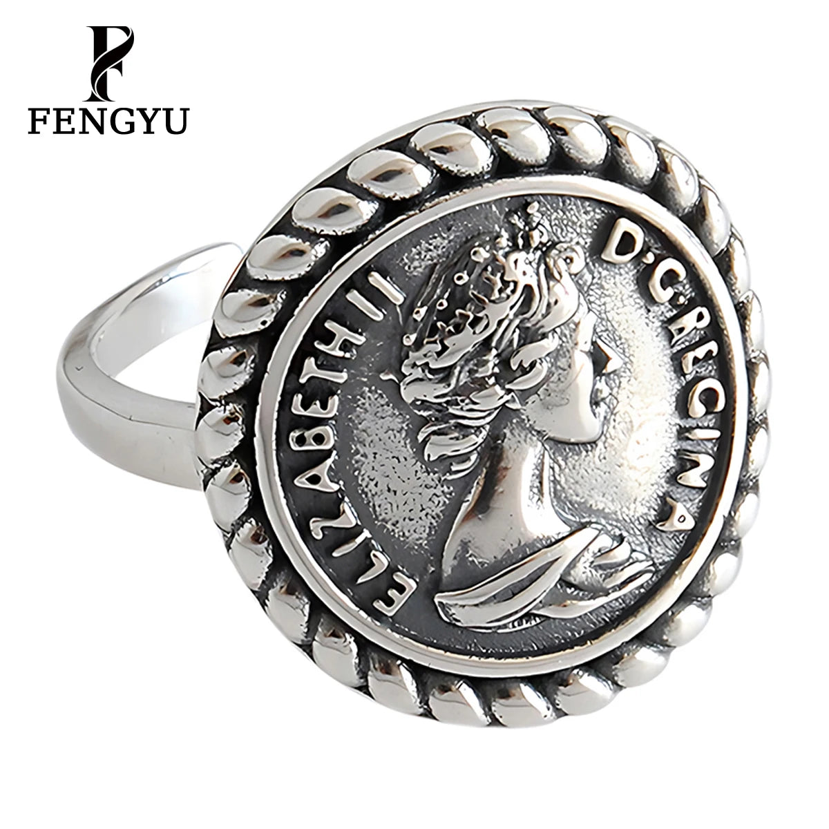 Fine Vintage Queen Rings for Women 925 Sterling Silver Fashion Mens Statement Adjustable Ring Designer Custom Jewelry Wholesale
