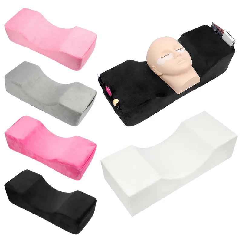 Professional Lash Pillow Neck Support Eyelash Pillow Soft Grafting Eyelashes Memory Foam Eyelash Extension Pillow Makeup Salon