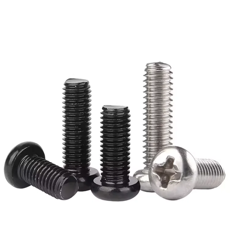 M2 X 8mm M6 X 25mm DIN7985 Grade 4.8 8.8 10.9 Carbon Steel Phillips Cross Recessed Round Pan Head Machine Screw