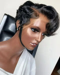 Hot Pixie Cut Short Human Hair Wig Machine Made Pixie Wig for Black Women Glueless Pre Plucked Hairline Wholesale Cheap Price