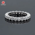 Redleaf Classic Luxury 10K Solid Gold Lab Grown Diamond Ring 3mm Round D Color Diamond Wedding Band Eternity Engagement Rings