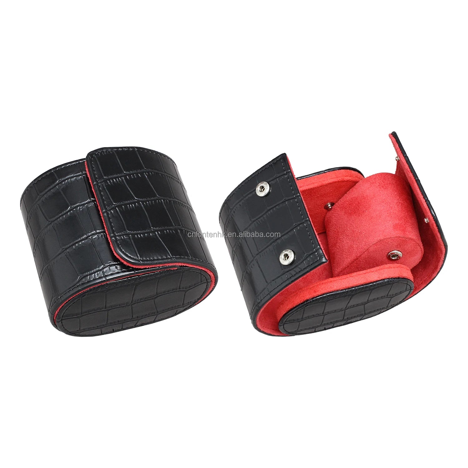 Hot Wholesale Popular CROCO 1 Slot Display Smart Watches Packing Case Travel PU Leather Travel case Watch Roll Box