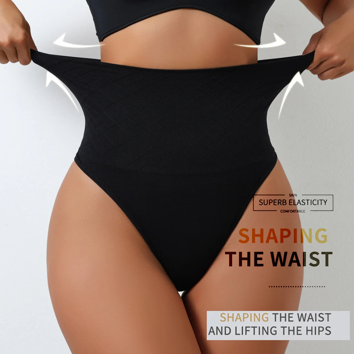 Custom Large Size T Butt Lifter Tummy Control Shaper Panty High Waist Thong Panties Seamless Women'S Panties