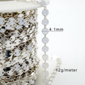 SGYP-SC514-4.1 Round Plate Disc Chain 4.1mm 925 Sterling Silver Bulk Chain by Per Meter for Belly Chain Making