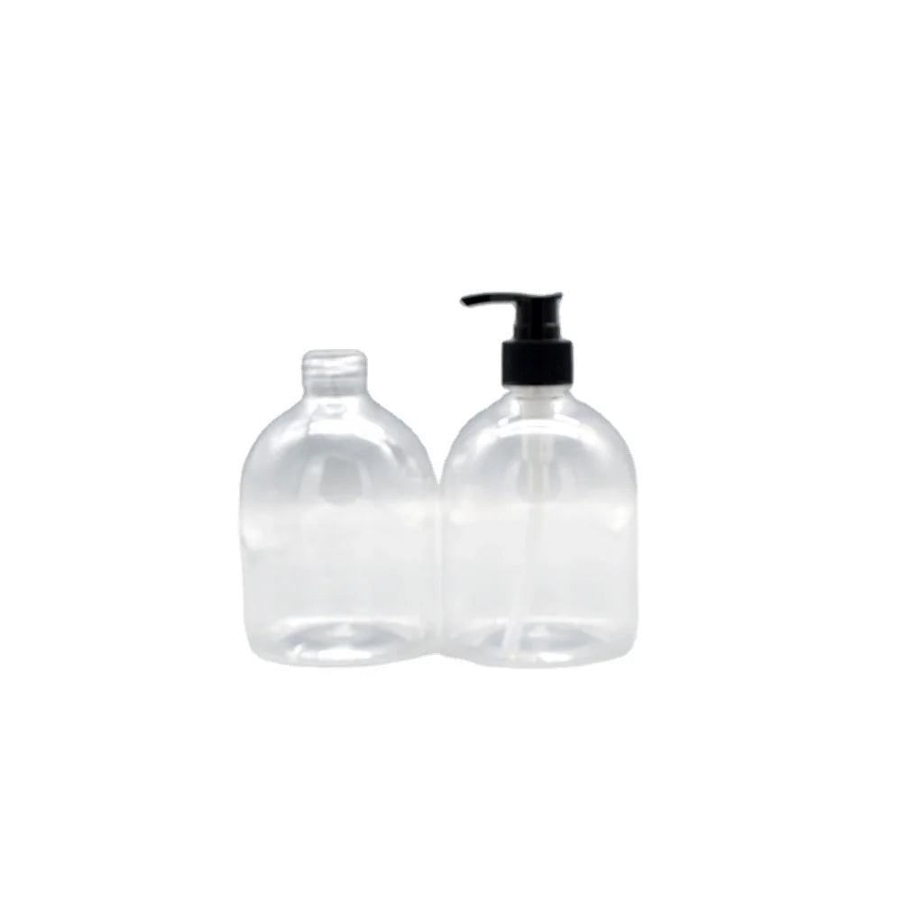 PET 500ml Hand Sanitizer Bottle clear Plastic Bottle with Pump Cap Customize logo