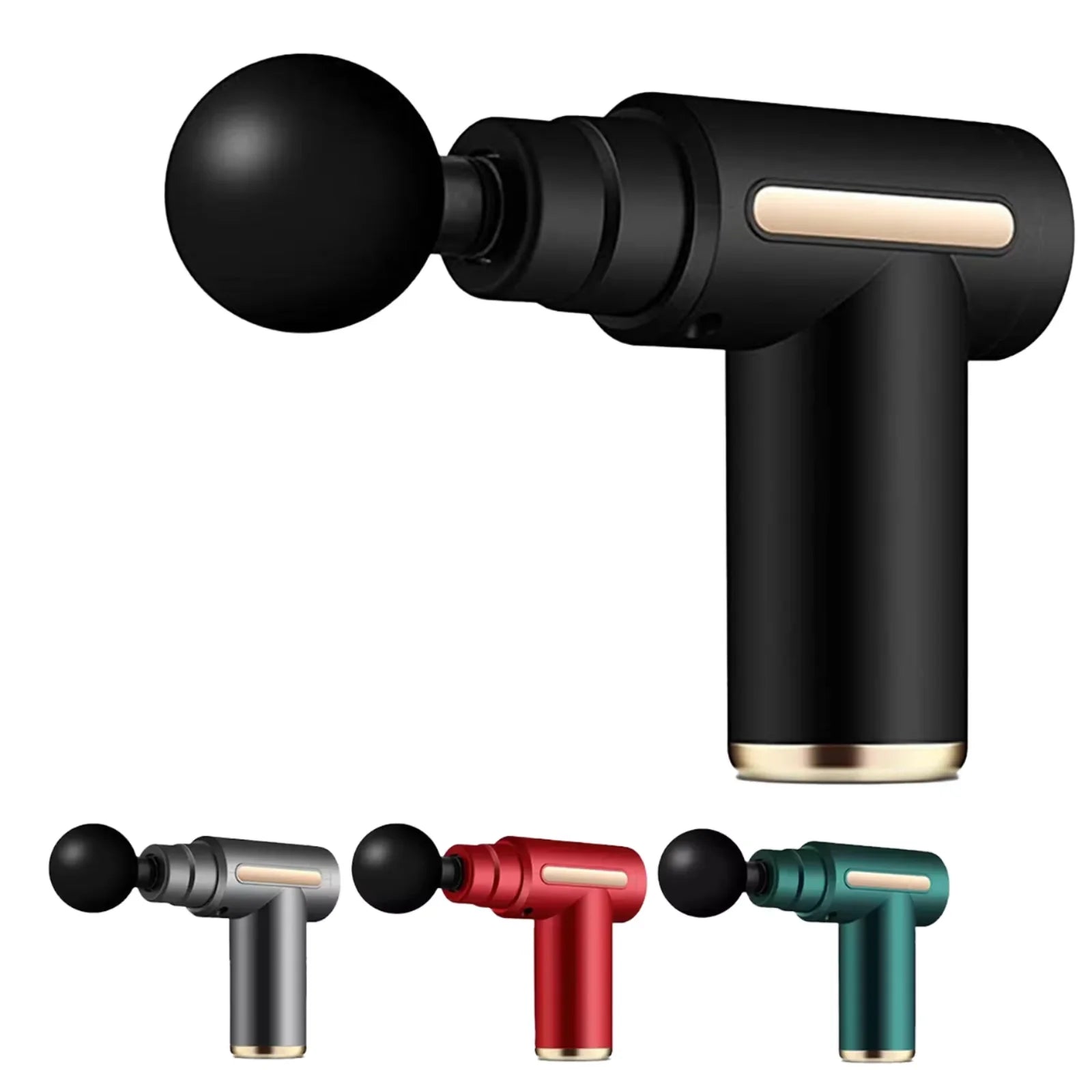 Muscle Massage Gun Handheld Electric 4 Head Portable Fascia Gun Massage Pistol Deep Tissue Vibration Body Mini Massage Gun