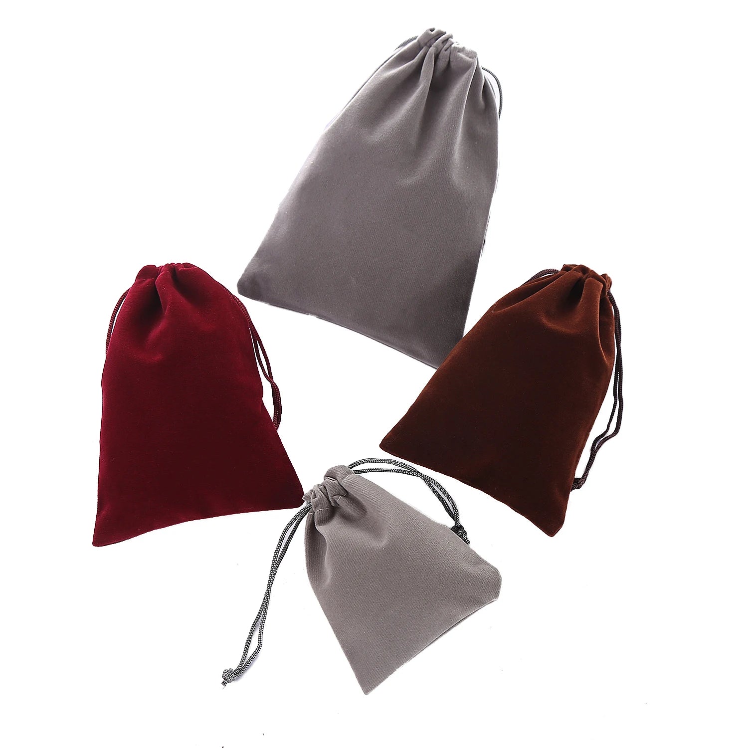 Hot Sale 12*15cm Small Pink Velvet Drawstring Pouches for Jewelry Heat Transfer Printing Stringsport PP Container