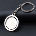Custom Personalize Double-sided Blank Logo 360 Rotating Keychain Stainless Steel Rotating Laser Engraving Sublimation KeyChain