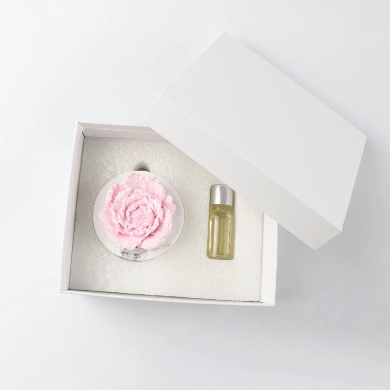 Wholesale Eco-Friendly Ceramic Handmade Porcelain Flower Scented Air Freshener Aroma Plaster Fragrance Essential Oil Diffuser