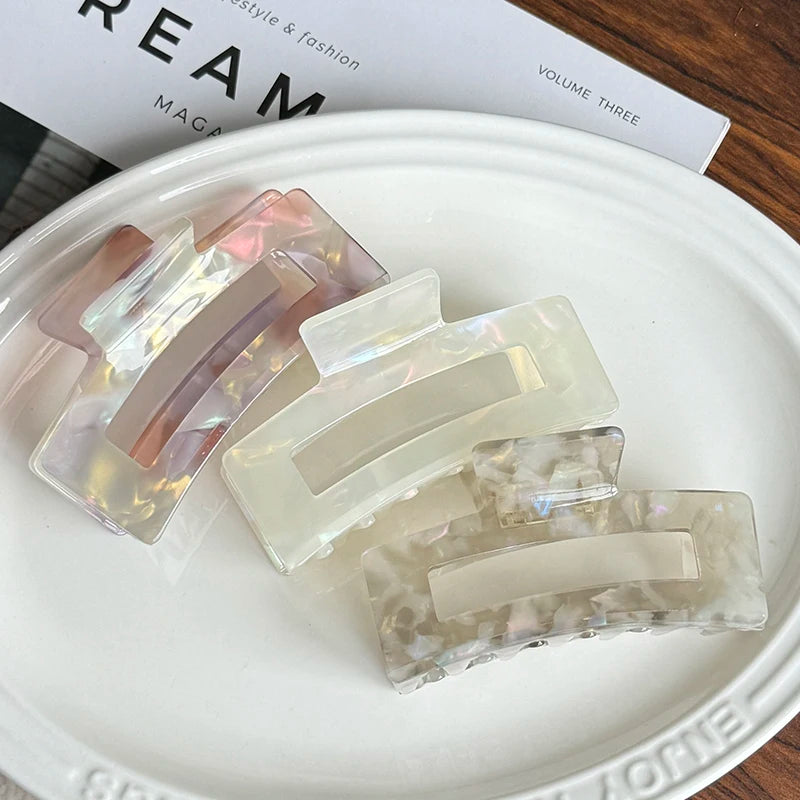 ZiTeng French High-end Acetate Hair Clip Large Size Mermaid Color Hair Accessory Hair Clip