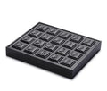 Black PU Leather Simple Modern Cabinet Jewellery Earring Ring Ear Pendant Packaging Rack Tray Showcase Jewelry Display Store