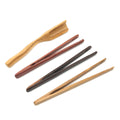 18 cm Mini Bamboo Wooden Tong with Handle for Home Kitchen Cooking Tea Bread Toast Food Grill BBQ
