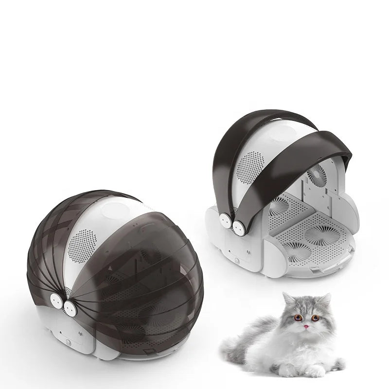 USMILEPET Luxury Smart Pet Dryer Box New Design Ultra-Quiet Blow Dryer Foldable Sustainable Wood for Small Dogs & Cats