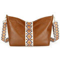 Aztec Crossbody Bags Boho Shoulder Purses for Women Simple Wide Strap West Fashion Bucket Handbags