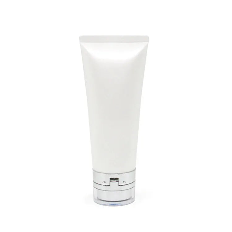 Custom 100ml White Plastic Collapsible Cosmetic Face Cream Hand Cream Tubes Foundation Tubes Packaging Cosmetics Containers MegaBDM