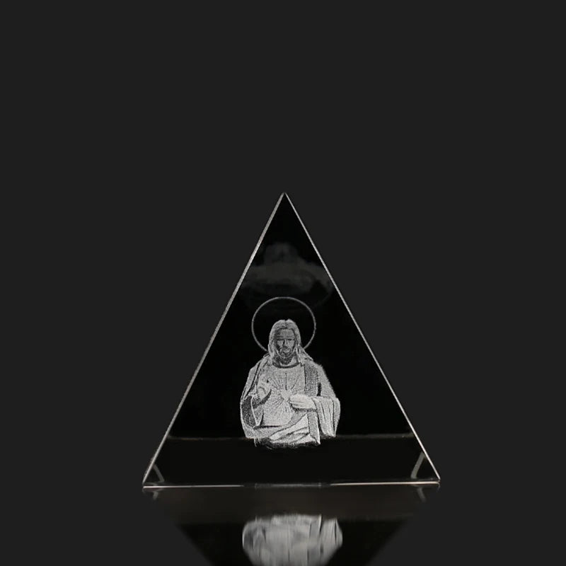 Chakra Energy Orgone Pyramid Crystal Healing Stone Glass Egyptian Pharaonic Pyramid for Meditation Gifts
