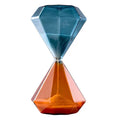 New Design Diamond Shape Decorative Colorful Glass Hourglass Sand Timer for Other Home Decoration