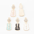 Enamel Dangle Guitar Charms Pendant Hang Ornament for Craft Bracelet Necklace Earring Key Chains Jewelry Making
