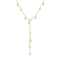 Hot Selling Ins Popular Elegant French Style 14k Gold Stainless Steel Long Chain Freshwater Pearl Necklace for Women