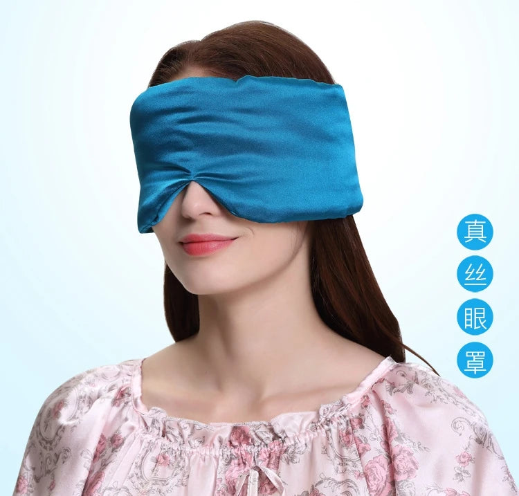 Large Silk Eye Mask With Cotton Filling Extra Large Women Silk Sleep Mask in Stock Custom Enlarge Silk Mask