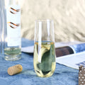 Plastic champagne Glasses Wedding 8 oz Toasting Unbreakable Stemless Champagne Flutes