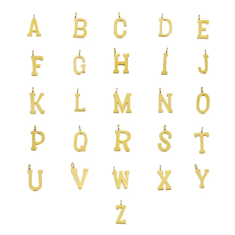2023 New Fashion 26 Letter A-Z Silver Gold Plated Necklace Pendants Jewel Accessory in Stock