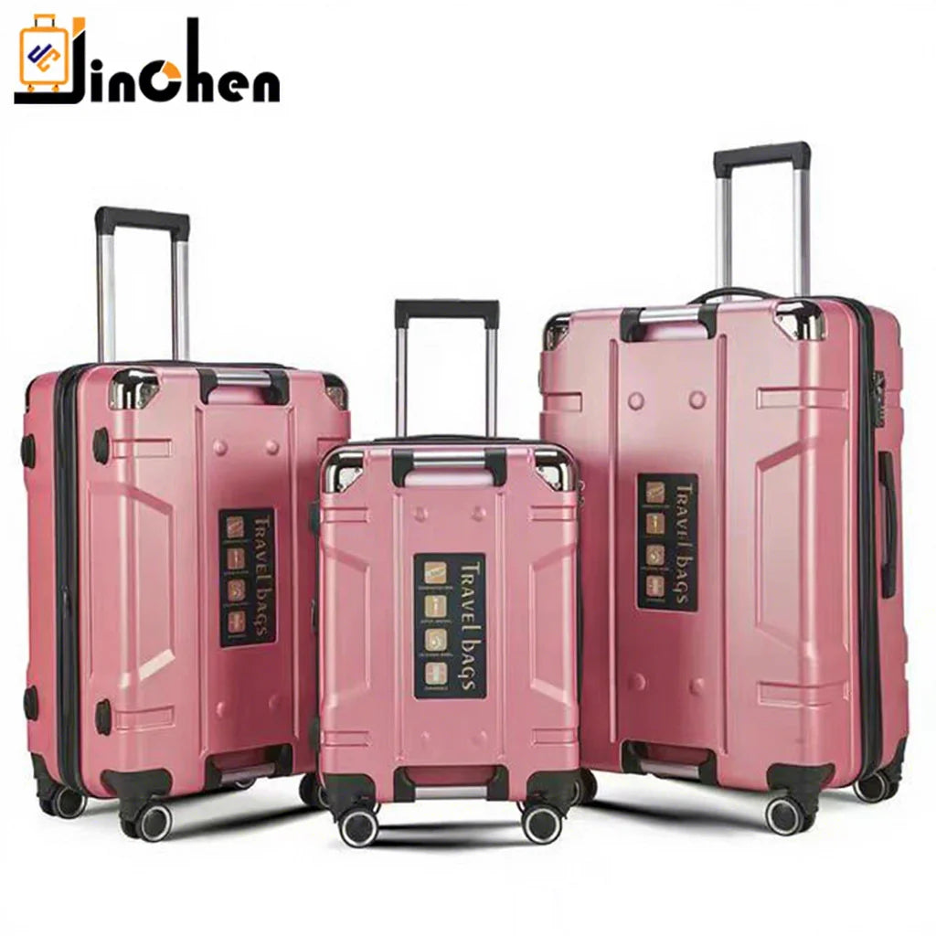 High Quality 20 24 28 Inch ABS PC Suitcase Custom Lightweight Hard Shell 3 Piece Travel Suitcase Luggage Set with Spinner Wheels