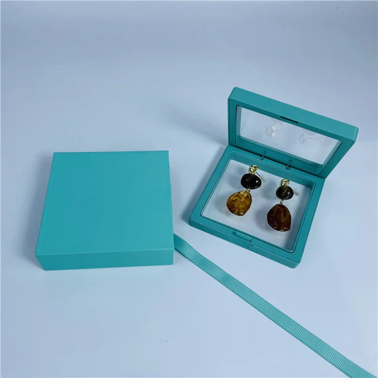 Recyclable Bracelet Slide Out Jewelry Cardboard Gift Packaging Floating Jewellery Box for Earring Pendant Shipping Package
