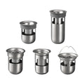 Modern Chrome Plated 304 Stainless Steel Wire Drawing Long Odor Proof Deep Water Seal Core for Hotel Floor