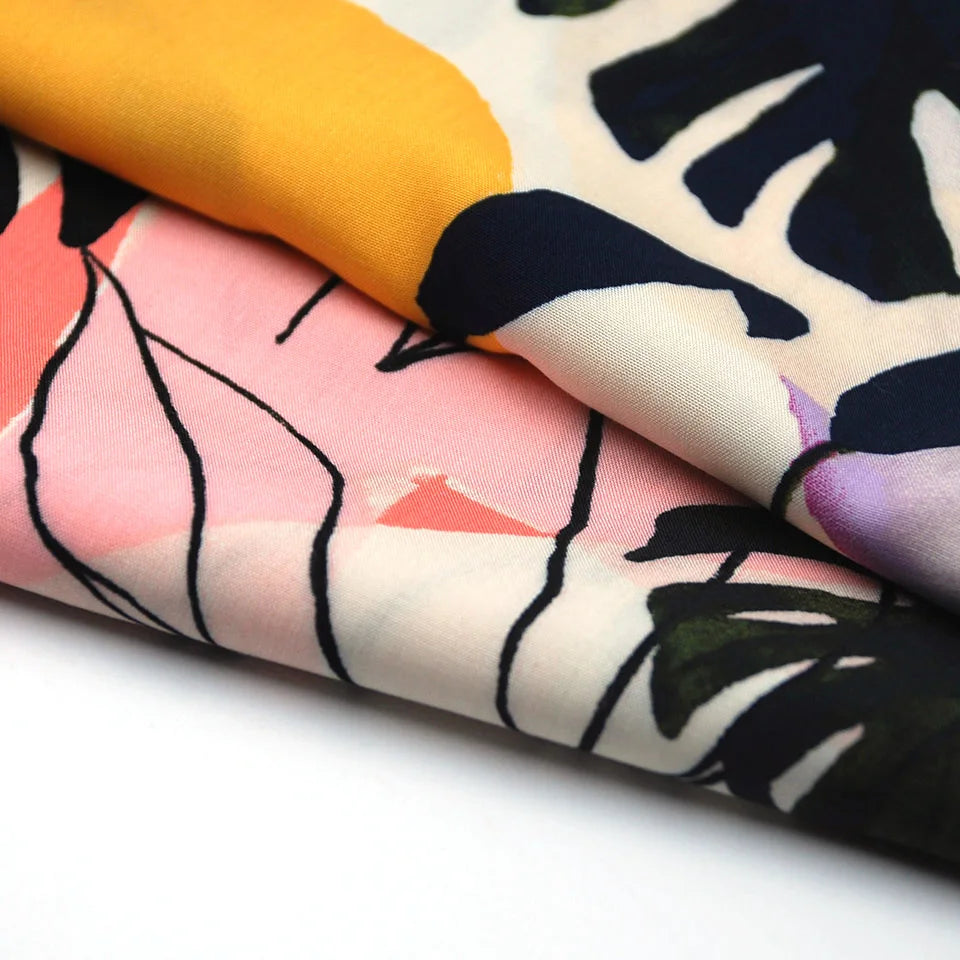 Factory Direct Sale South America Flowers 100% Printed Rayon Fabric for Women Shirt Dress