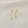 14K/18K Gold Plated Brass Jewelry Separate Tubes for Women Bracelet Making Decorative Pattern Bend Pipe