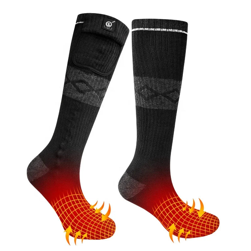 Oversea Location Winter Rechargeable Premium Electric Heating Thermal Socks Comfortable Breathable Heated Socks