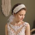 Heavy Work Stud Pearl Bridal Headband Wedding Hair Accessories Bridal Girls Accessories Wedding