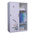 Modern 3D Laser-Imprinted Metal Locker Wardrobe Cabinet Reflective Steel Furniture Safe for Home Workshop Living Room Gym Use