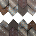 Vintage Brown Ties for Mens Wedding Dress Shirts Necktie 7.5cm Skinny Business Gravatas Plaid Cravate Man Gift Accessories