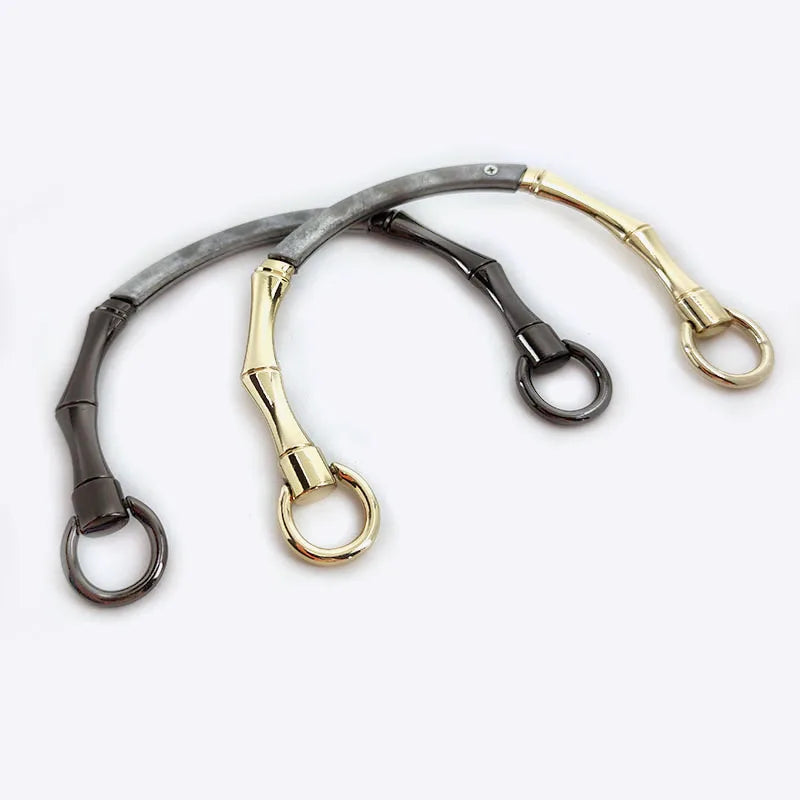 Deepeel MHD053 16.5cm Fashion Bamboo Shaped Handle for Handbag  Hardware Accessories D Rings Bag Handles
