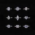 SU Abiding Fine Jewelry Different Shape DEF VVS Moissanite Diamond 100% 925 Sterling Silver Solitaire Wedding Lady Rings