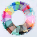 Reusable Small Fiber Produce Mesh Drawstring Bags Muti-Color Organza Packaging Materials in Stock for Gifts Custom Logo